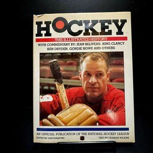 Vintage Hockey The Illustrated History hardcover book dust cover copyright 1985
